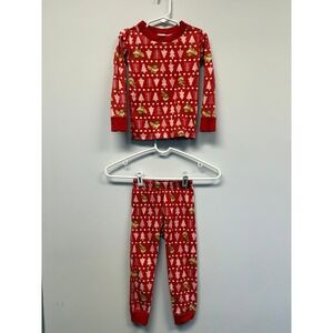 Hanna Andersson Pokemon Eevee Holiday Organic Cotton Pajamas Red Kids Size 4